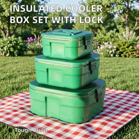 Conteneurs isothermes carrés en acier inoxydable 2,5/5/10L, lot de 3, étanches et durables pour le camping et la cuisine