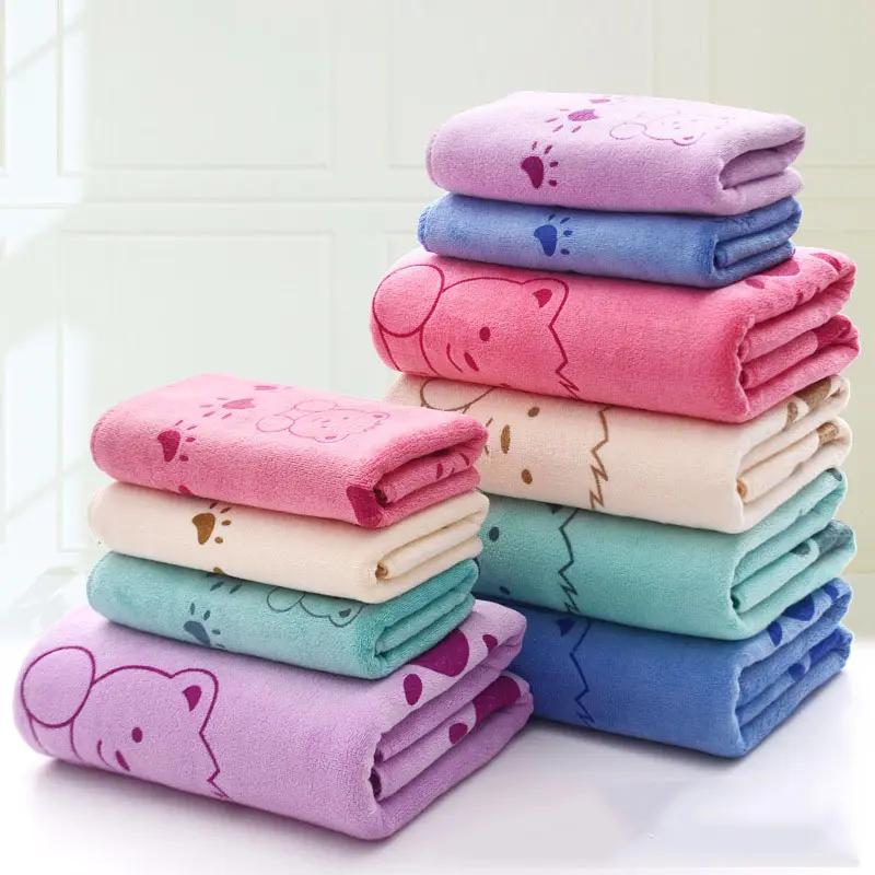 Ensemble de serviettes en microfibre, 12 pièces, pour la salle de bain, les enfants, doux et absorbant