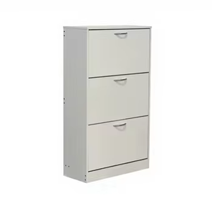 Meuble à chaussures moderne avec <span class=keywords><strong>3</strong></span> tiroirs rabattables, étagère à chaussures dissimulée, organisateur de chaussures autoportant et durable avec pieds pour couloir et entrée - Product Image 2