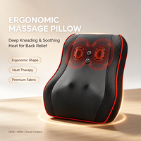 Zhipin OEM Elektrisches Lendenmassagekissen 3D-Knetmassage Intelligentes Heißkompresse-Shiatsu-Kissen Vibrationsmassagegerät mit Wärmefunktion