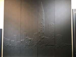 批发3D浮雕纹理背景墙板酒店真皮墙防水防火 - Product Image 2