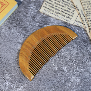 Sandalwood Crescent Moon <b>Comb</b> 10-15Cm Handmade Wooden Hair <b>Comb</b> For Massage General Population - Product Image 4
