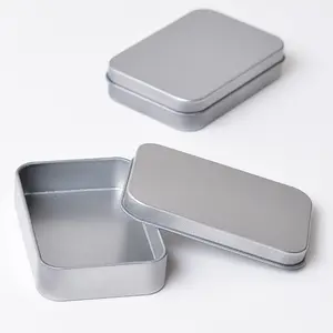 Child resistant rectangular tin custom print design Hinged Metal Packing Tin Container candy mint hinge tin box