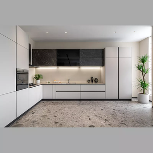 CBMMart Meuble de cuisine moderne en bois massif et acier inoxydable, personnalisé, style Amérique, Caraïbes, Bahamas, Jamaïque, en promotion - Product Image 1
