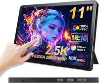 Écran tactile portable 11 pouces 2560x1600 139% SRGB 1500:1 pour moniteur 400 nits 60Hz 7ms PC Extender IPS Petit HDR