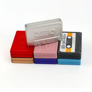 RTS Pure Color Cassette Shaped Tin Box Packaged Irregular Rectangular Candy Case Tin Metal Gift Boxes Packing