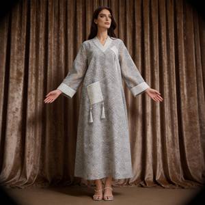 Robe Abaya de Luxe Personnalisée Brodée en Polyester de Haute Qualité Élégante et Stylée pour les Occasions Spéciales pour Femmes Musulmanes - Product Image 4