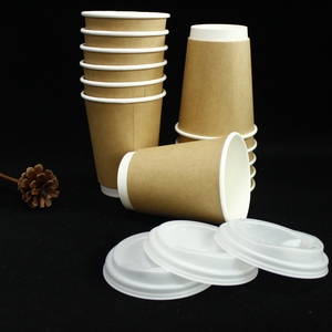 Biểu Tượng Tùy Chỉnh Dùng Một Lần Đôi Tường Thủ Công Cốc Giấy Vàng Lá In Cho Nước Trái Cây Dịch Vụ 8Oz/12Oz/16Oz 90Mm Đường Kính - Product Image 2