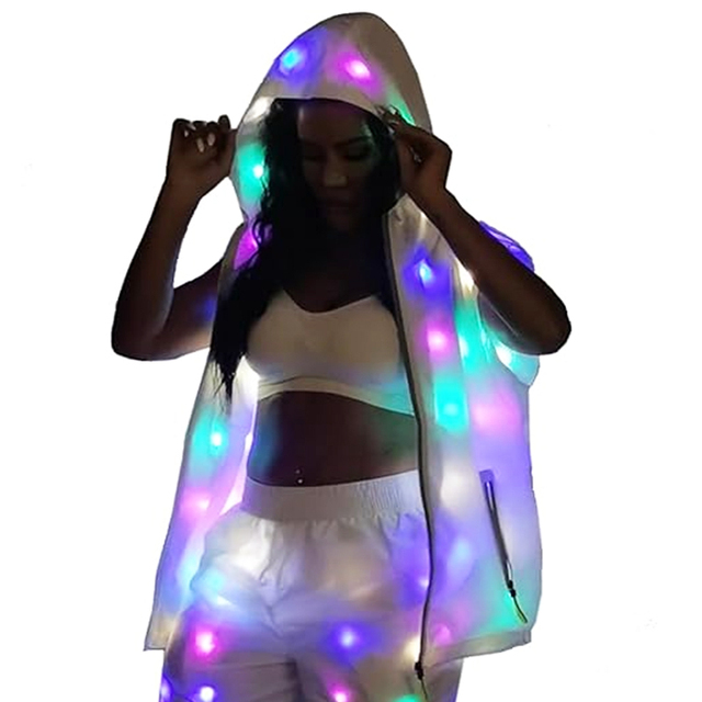 LED Vest Jacket for Night Club Singer Modern Dance Stage Performance Accessories Summer LED Luminous Costumes Performance Wear