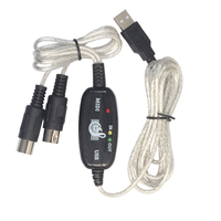 Cable Convertidor de Audio USB a MIDI, Adaptador MIDI DIN de 5 Pines de 1.8M para Teclado, Piano, Sintetizador, Plug and Play para PC y Mac