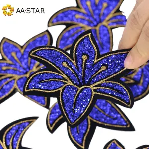 Hot Selling Sequin Embroidery Patch Flower For Dress