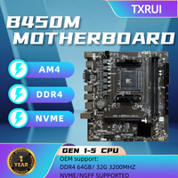 B450M soket Motherboard GAMING AM4 Ddr4 kompatibel dengan AMD R5 7 3600 3600X 4500 5600 5700X 3D 3,4, prosesor Desktop CPU AM4 Gen 5