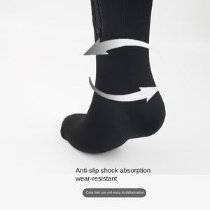 निर्माता कस्टम आउटडोर बुना हुआ गंध पैर डिजाइन जिपर बंद लोचदार लंबे बछड़े के खेल साइकिल संपीड़न मोजे - Product Image 4