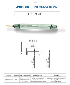 MKA10110 AT15-20 สวิตช์รีดแม่เหล็กไฟฟ้าขนาด 7 มม. แบบติดตั้งด้วยการบัดกรี แบบเปิดปกติ พร้อมตัวครอบแก้ว - Product Image 4