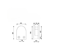8-12MM Acier inoxydable Zinc Matériel Tous les types de verre Support de pince en verre sans cadre pour garde-corps Escaliers Murs en verre Pièces d'escalier