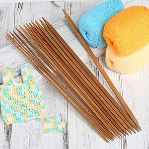 2026 <span class=keywords><strong>Aiguille</strong></span> à <span class=keywords><strong>tricoter</strong></span> Offre Spéciale Crochets en bambou Double aiguilles à <span class=keywords><strong>tricoter</strong></span> faites à la main Crochets 2 Lot de <span class=keywords><strong>15</strong></span> tailles (75) - Product Image 4