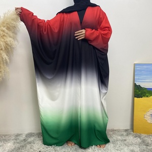 New Arrival Ombre Color <b>Abaya</b> Kimono with Batwing Sleeve <b>for</b> Muslim <b>Women</b> 6750# - Product Image 6