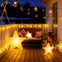 Tragbare RGB-Farbwechsel-LED-Sternenlampe Wiederaufladbare Beleuchtete Sternenlichtlampe Hotel Restaurant Weihnachtsdekoration Stimmungs-Nachtlampe