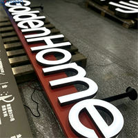 SKYSEEN Lettres en relief 3D personnalisées éclairées par LED en acier inoxydable sans cadre, enseigne lumineuse frontale pour la publicité en vitrine