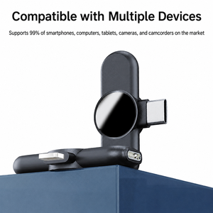 Microphone Lavalier Sans Fil Mini Portable pour <span class=keywords><strong>Enregistrement</strong></span> Audio et Vidéo Compatible avec iPhone, Type-C, iPad et Jeux - Product Image 6