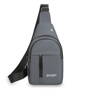 Bolso de Pecho para Hombre Y708, Gris, Negro, Azul, Impermeable, Color Sólido, Deportivo, Bandolera, para Viajes de Ocio, Primavera 2025 - Product Image 5