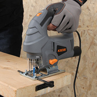 Scie sauteuse KSEIBI 710W pour le travail du bois, 220V/240V 50/60Hz avec guide laser, profondeur de coupe de 80 mm, scie à main électrique à tige en T pour le bois et le métal