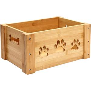 Contenitore in Legno Sostenibile Autoportante per Giocattoli e Cibo per Cani e Gatti - Product Image 1
