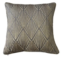 Housses de coussin en jacquard métallique en gros, housses de coussin décoratives carrées tissées, housses de coussin de luxe pour la décoration intérieure