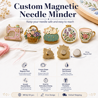 Support magnétique personnalisé en émail pour aiguilles de couture, idéal pour la broderie et le point de croix – Vente en gros