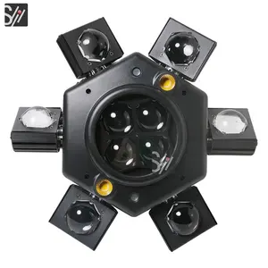 DJ Disco Stage Party Lights Six-armed King Kong Beam Strobe Laser 3in1 Led Moving Head Light