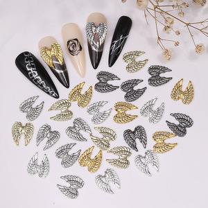 New Style 3D Alloy Nail Art Decoration <b>Angel</b> Wings Nail Designs Gold/silver <b>Angel</b> Wings Nail <b>Charms</b> - Product Image 3