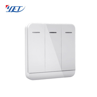 Interrupteur mural sans fil, télécommande à code fixe 30m avec 4 boutons pour porte de garage, domotique, matériau ABS