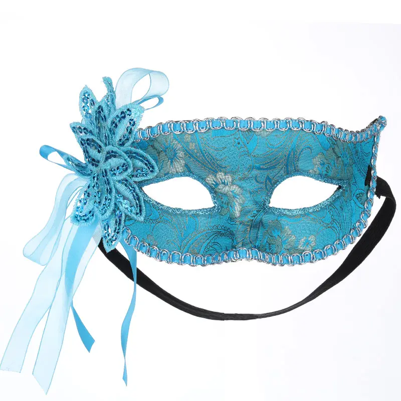 Goedkope Dress Up Kostuum Masker Blauw Pailletten Voor Halloween Event Supplies Partij Maskers Kerst Blauw En Wit Klassieke Gua Pvc