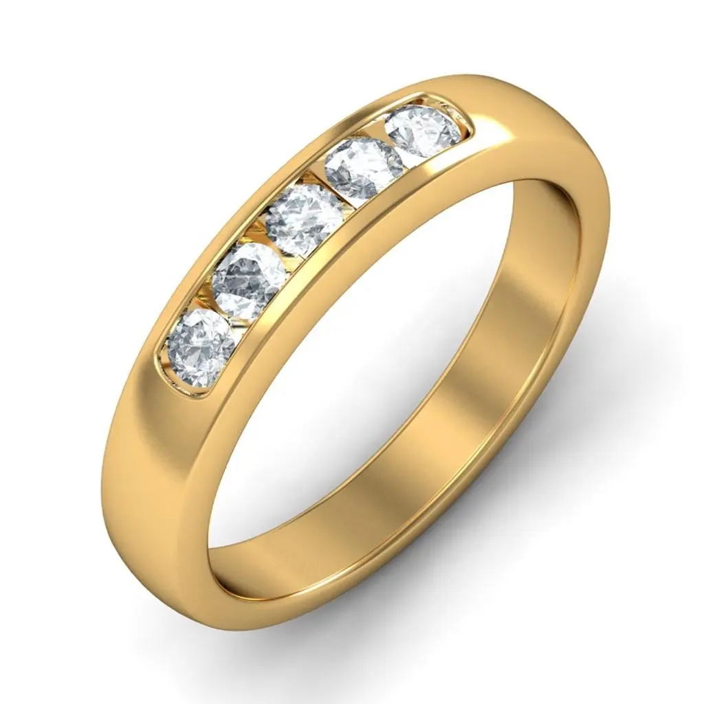 Customized engagement elegant jewelry, 18k gold plated wedding cz ring for men and women