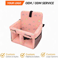 Chariot de courses 3-en-1 personnalisé OEM/ODM pour bébé, avec harnais de sécurité réglable, housse de chaise haute et siège rehausseur pliable pour tout-petit
