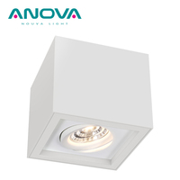 Dim to warm dimmable down light IP44 carré réglable cob downlight led spot monté en surface