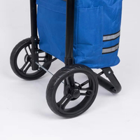 Chariot de courses pliable et portable en aluminium avec roues pour supermarché et bagages – Vente en gros