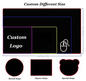 Tapis de souris en caoutchouc de différentes tailles avec logo personnalisé Tapis de souris de bureau vierge pour clavier d'ordinateur Tapis de souris pour les jeux - Product Image 3