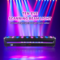 Projecteur de scène à tête mobile RVBW et RVB pleine couleur, barre laser LED 10 yeux 10*40W, lumière mobile de balayage, stroboscope, wash et strip pour DJ