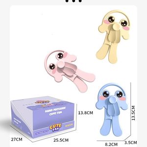 Deportes al aire libre Juguetes Niños Plástico Silencioso Portátil Presionado a mano Ventilador de refrigeración Dibujos animados Mini Jellyfish Fan - Product Image 5