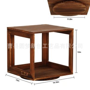 Cross-border wooden vinyl <b>record</b> rack, home book, picture book, and magazine rack, wooden CD desktop display <b>stand</b> - Product Image 4