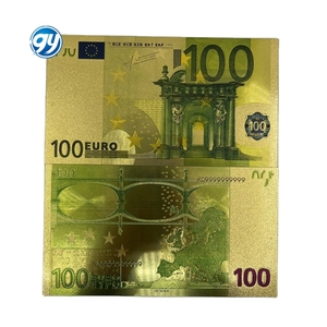 Envío Gratuito, Billete de Banco Personalizado de <span class=keywords><strong>5</strong></span>, 10, 20, 50, 100, 200, 500, 1000 <span class=keywords><strong>Euros</strong></span>, Billete de Banco de Papel de Oro de 24k - Product Image 4
