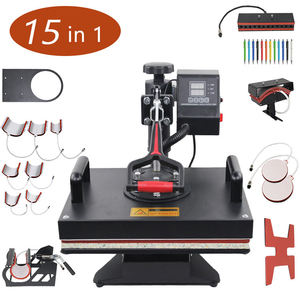 Équipement d'impression par sublimation et transfert thermique 15 en 1, directement de l'usine, pour impression sur t-shirts en forme de tasse de 12x15 pouces - Product Image 1