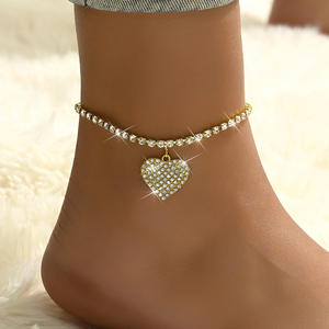 नाजुक गहने महिलाओं यूरोपीय अमेरिकी गर्म बिक्री दिल के आकार के धनुष अलेट बीच गहने फैशन सरल ऑल-मैच - Product Image 6