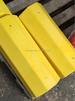 Cale en caoutchouc de bouchon de roue d'aéroport réfléchissant de qualité ingénieur jaune robuste 600x210x160mm bloc de roue Durable