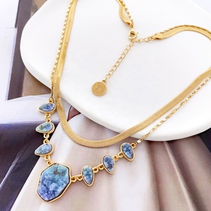 Двухслойные ювелирные изделия, оптовая продажа, художественная цепочка со змеиным колье, позолоченное ожерелье для женщин - Product Image 5