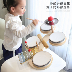 Jouets sensoriels Montessori en bois Xylophone <span class=keywords><strong>Kit</strong></span> d'instruments de <span class=keywords><strong>musique</strong></span> et ensemble de batterie ensemble de jeu pour les tout-petits et les bébés - Product Image 4