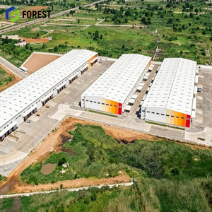Large Span Pre Engineered Steel Structure Industrial Warehouse Depot Clear Span Chemical Storage <b>Hub</b> Facility - Product Image 1