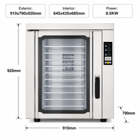 Four rotatif automatique à 10 plateaux en acier inoxydable pour restaurants et hôtels, machine à pâtisserie pour gâteaux de lune, contrôle tactile, air chaud et vapeur