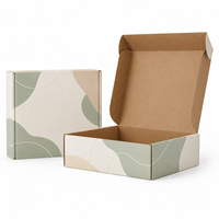 Boîte d'expédition en carton ondulé avec logo personnalisé pour l'e-commerce, boîte d'emballage en papier kraft imprimé vert sauge, boîte d'emballage en forme d'avion